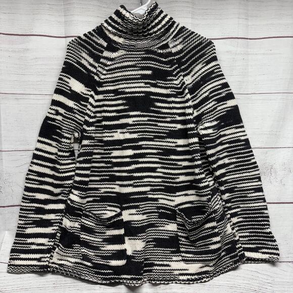 Chico’s Zebra Print turtle neck sweater size 3 US XL 16 - Picture 1 of 10
